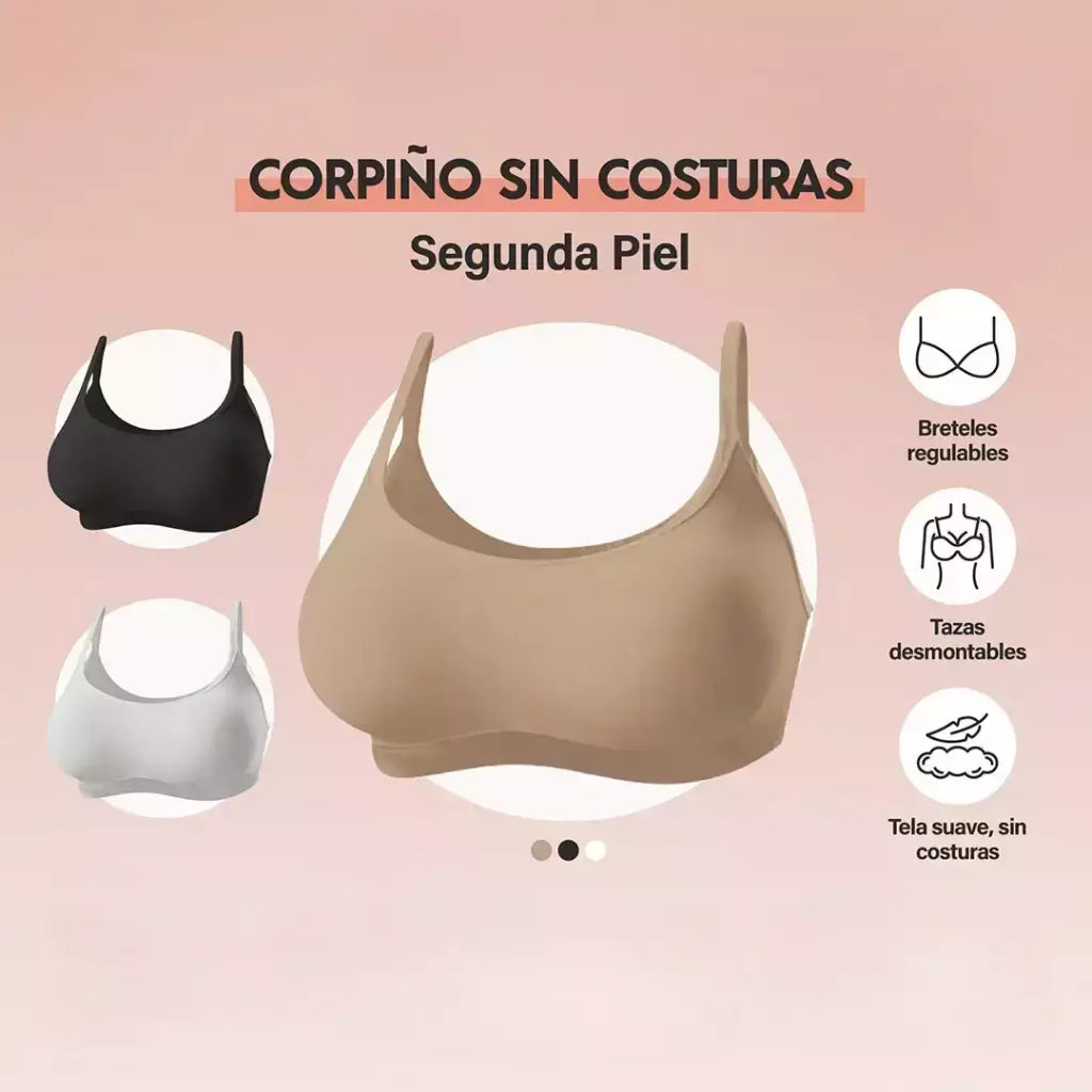 Pack 3x1 | Corpiño Segunda Piel con Tazas