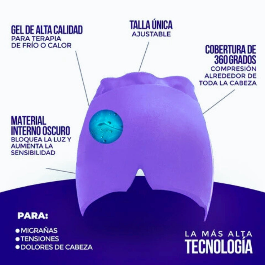 Gorro Gel para Dolor de Cabeza y Migraña - Frio/Caliente