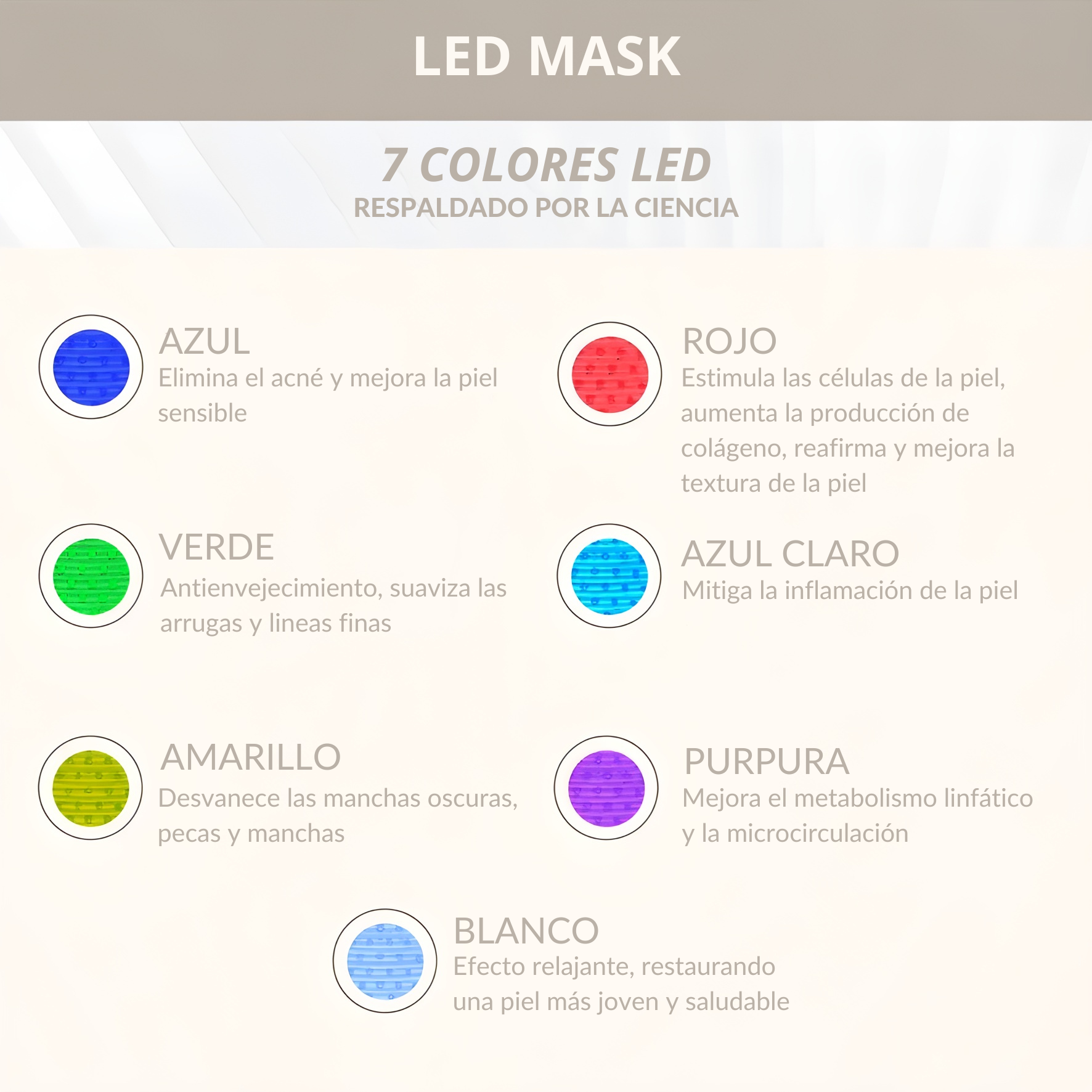 Máscara LED Rostro y Cuello