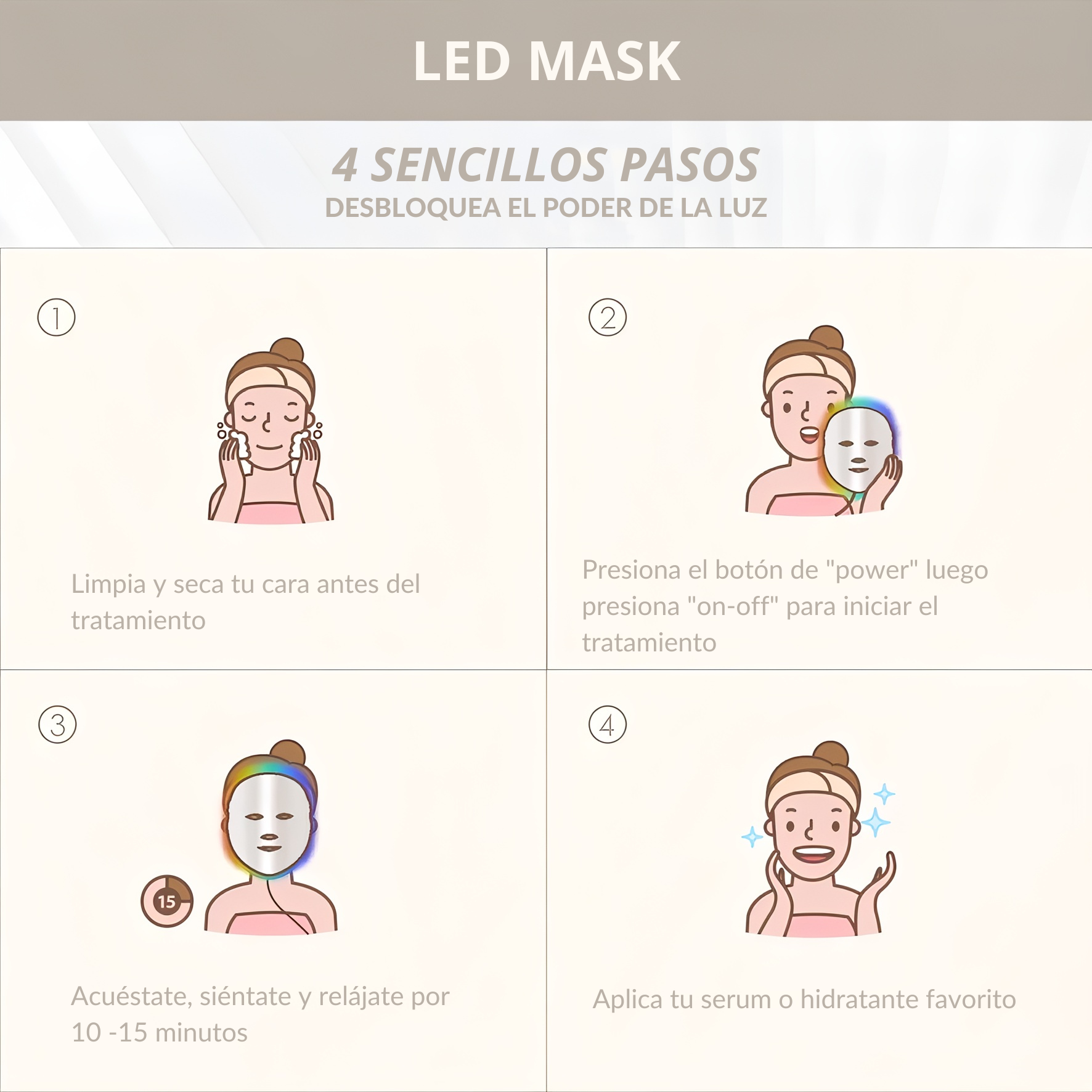 Máscara LED Rostro y Cuello